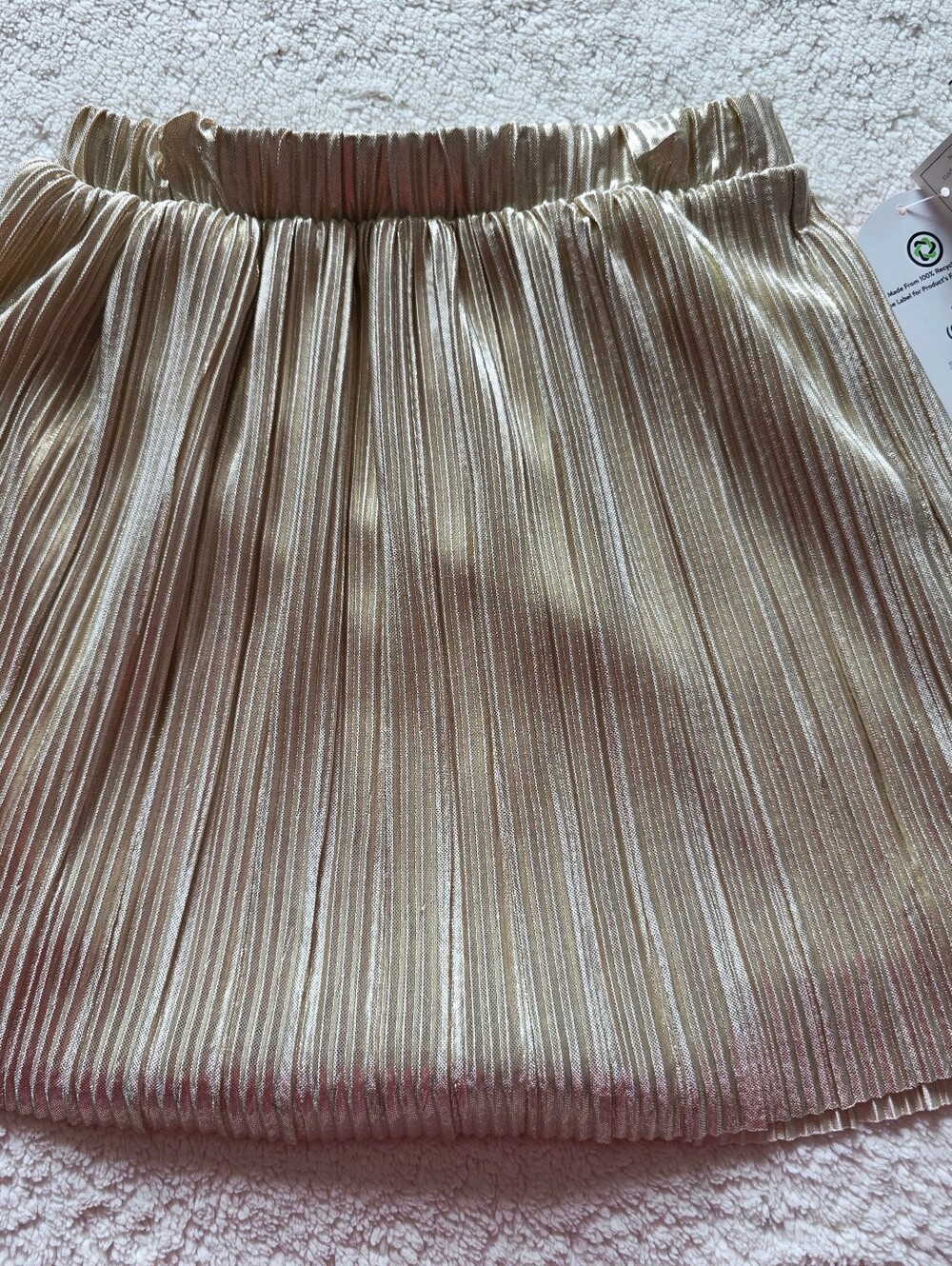 New Wonder Nation Girls Metallic gold holiday Christmas Skirt, Size S 6 - Picture 2 of 4
